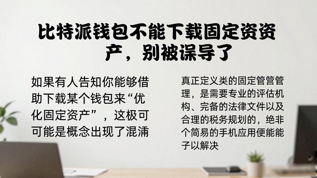 比特派钱包不能下载固定资产,别被误导了