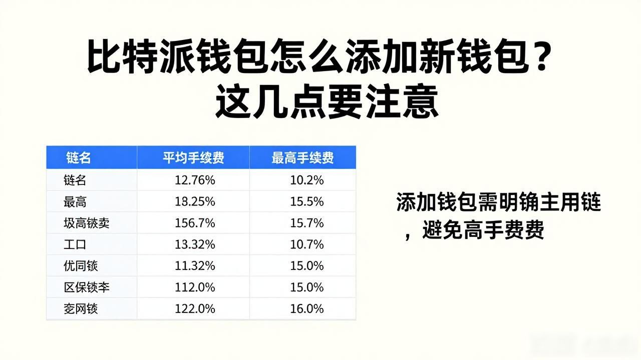 比特派钱包怎么添加新钱包?这几点要注意