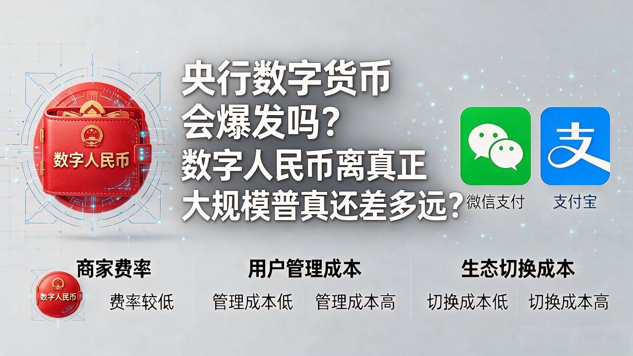 央行数字货币会爆发吗？数字人民币离真正大规模普及还差多远