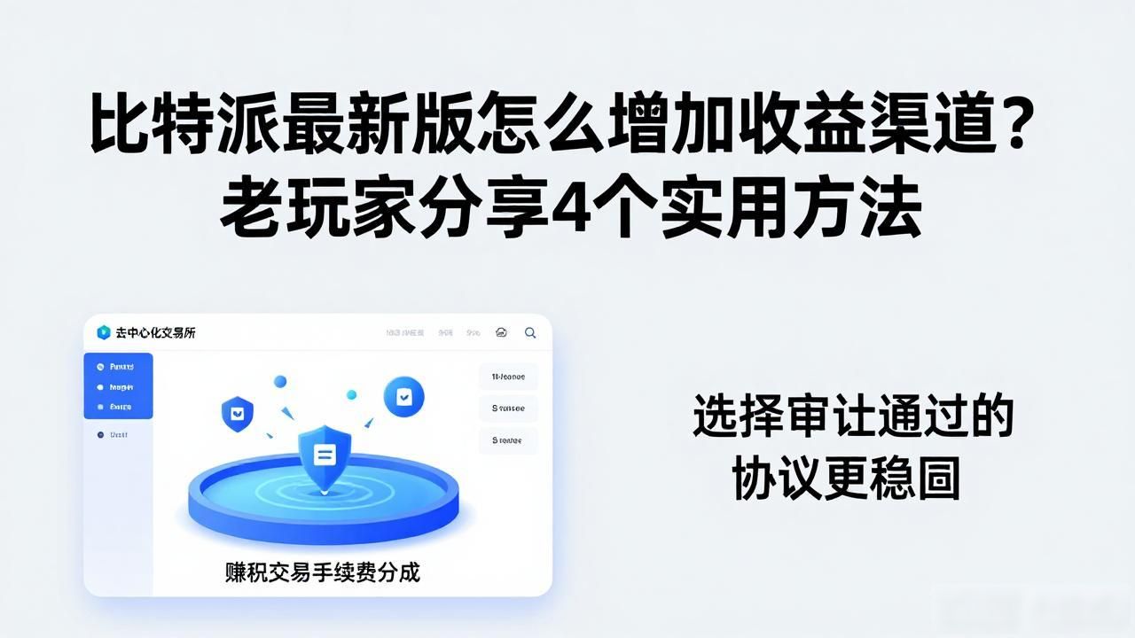 比特派最新版怎么增加收益渠道？老玩家分享4个实用方法