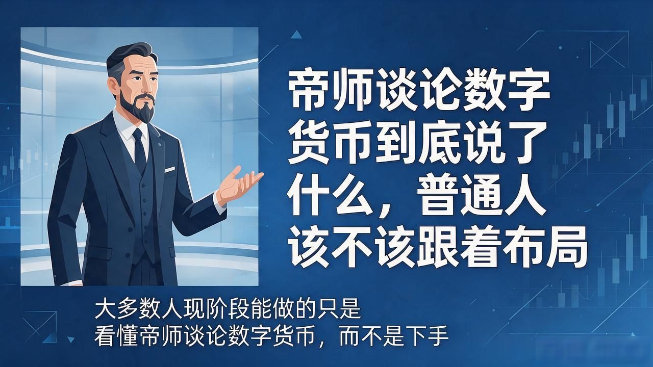 帝师谈论数字货币到底说了什么，普通人该不该跟着布局