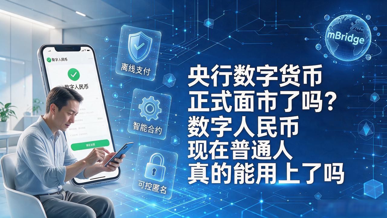 央行数字货币正式面市了吗？数字人民币现在普通人真的能用上了吗