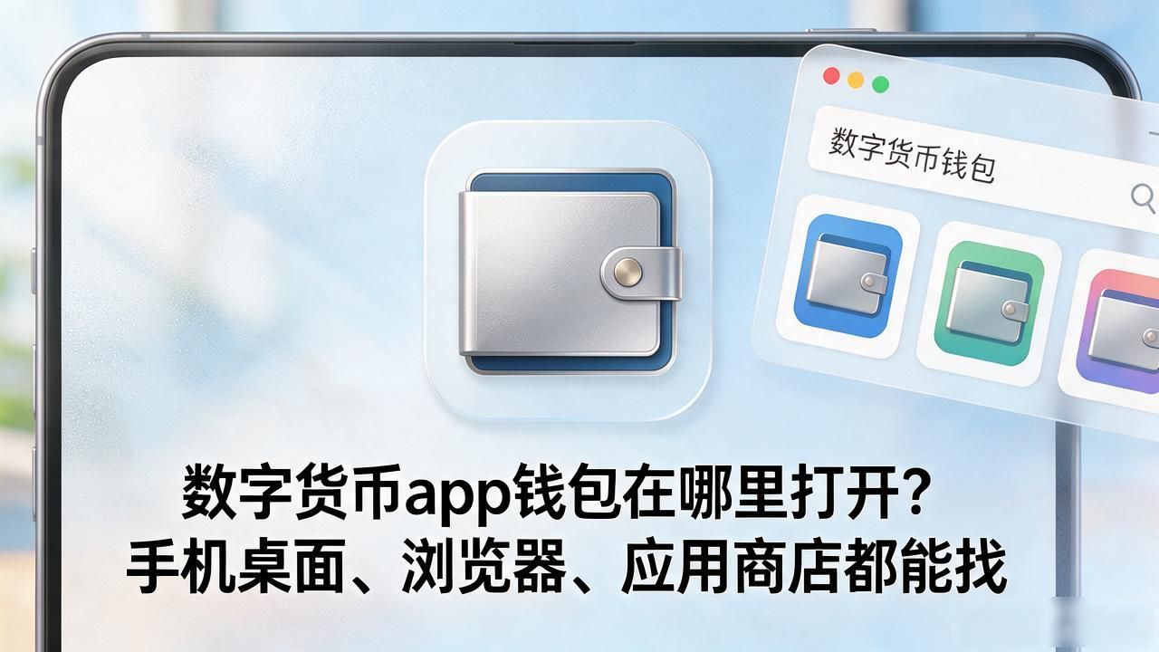 数字货币app钱包在哪里打开?手机桌面、浏览器、应用商店都能找