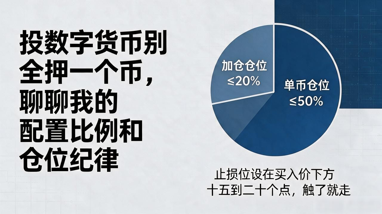 投数字货币别全押一个币,聊聊我的配置比例和仓位纪律