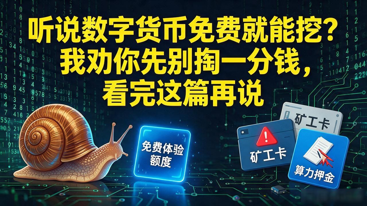听说数字货币免费就能挖？我劝你先别掏一分钱，看完这篇再说