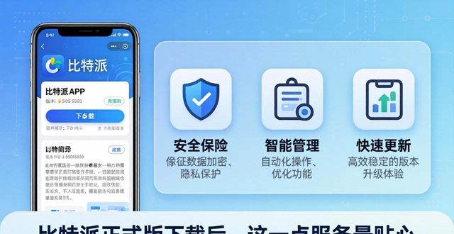 比特派正式版下载后，这三点服务最贴心
