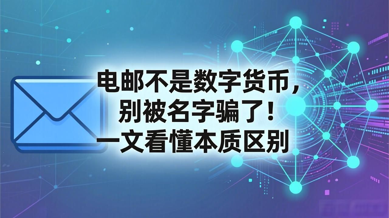 电邮不是数字货币，别被名字骗了！一文看懂本质区别