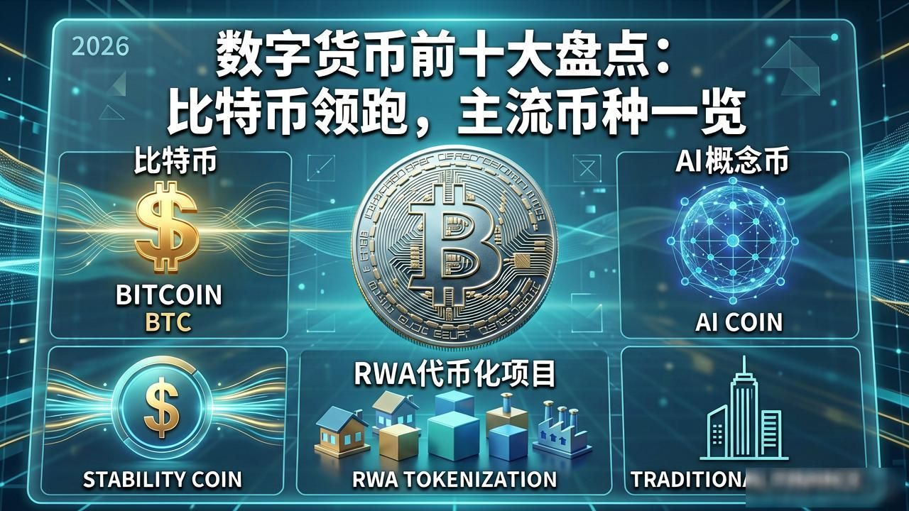 数字货币前十大盘点：比特币领跑，主流币种一览