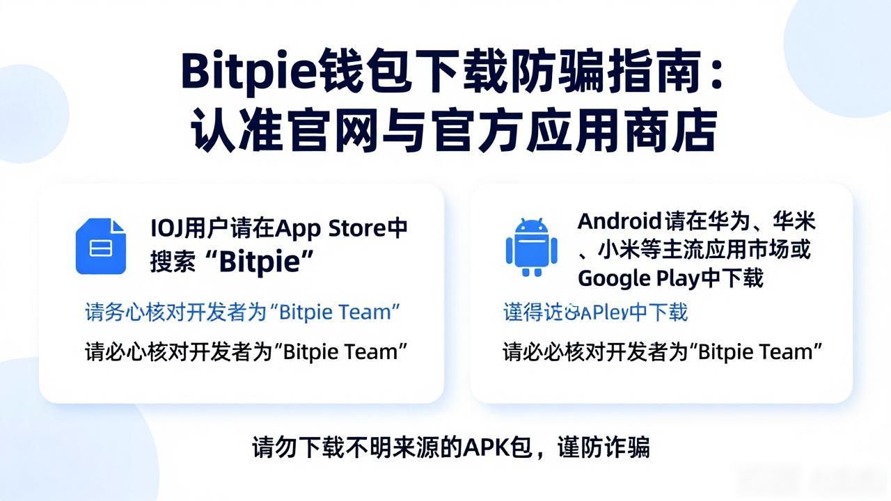 Bitpie钱包下载防骗指南：认准官网与官方应用商店