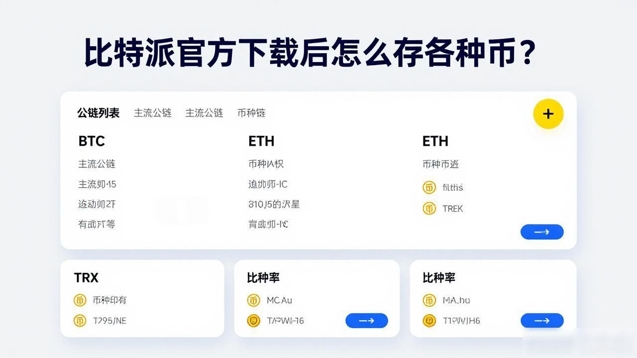 比特派官方下载后怎么存各种币？