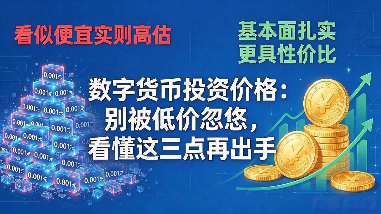 数字货币投资价格：别被低价忽悠，看懂这三点再出手