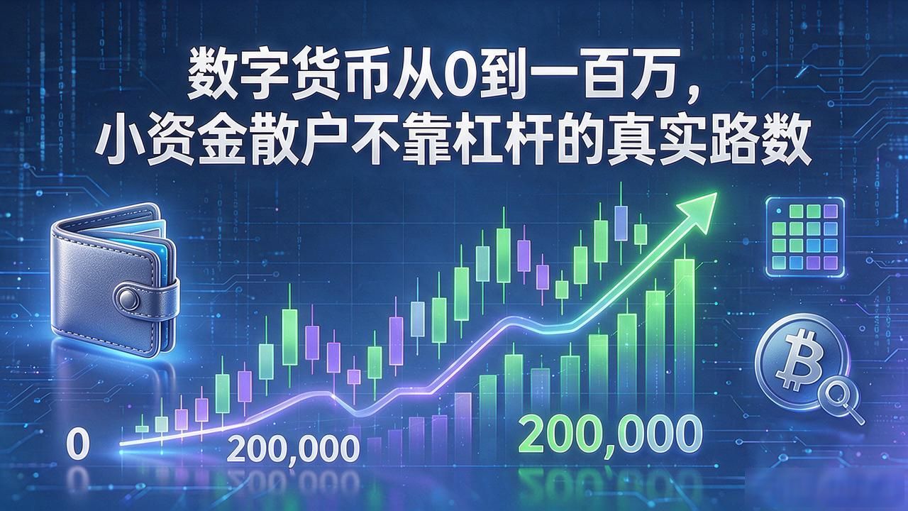 数字货币从0到一百万，小资金散户不靠杠杆的真实路数