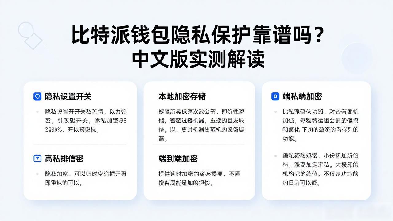 比特派钱包隐私保护靠谱吗？中文版实测解读