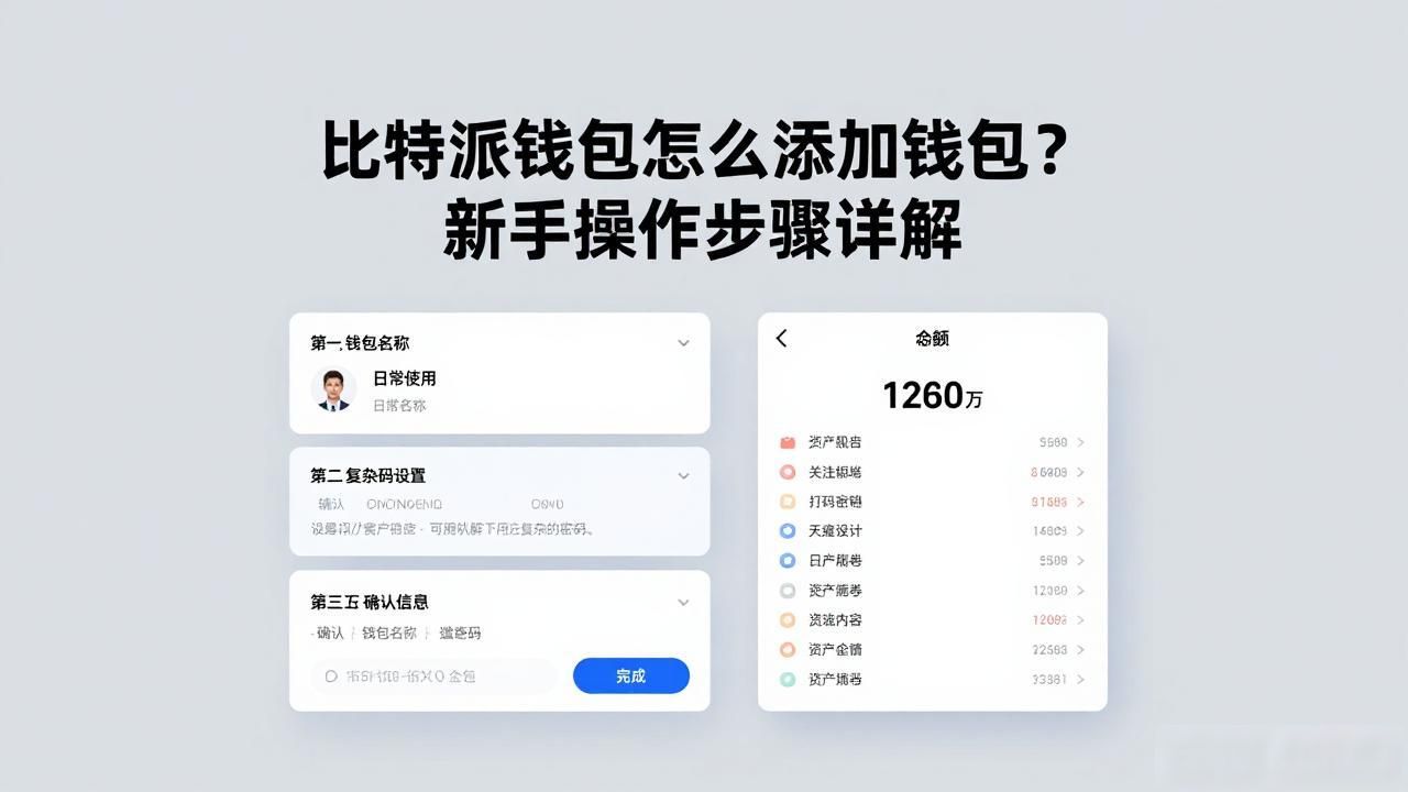 比特派钱包怎么添加钱包？新手操作步骤详解